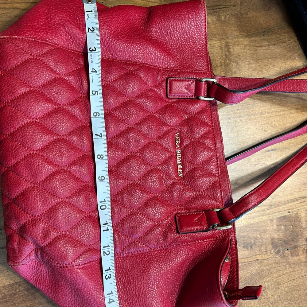 Vera Bradley Red Quilted Tote Bag